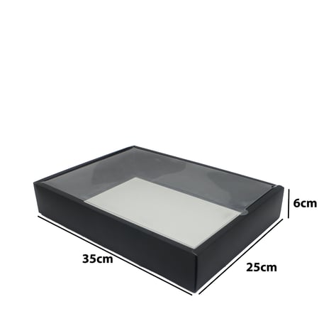 علب ورقية سحاب بغطاء شفاف بعدة الوان