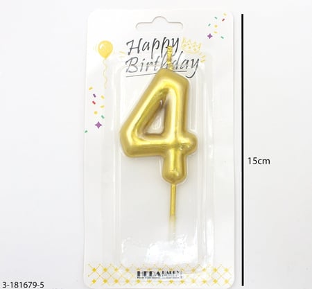 شموع ارقام ذهبي بعدة اشكال