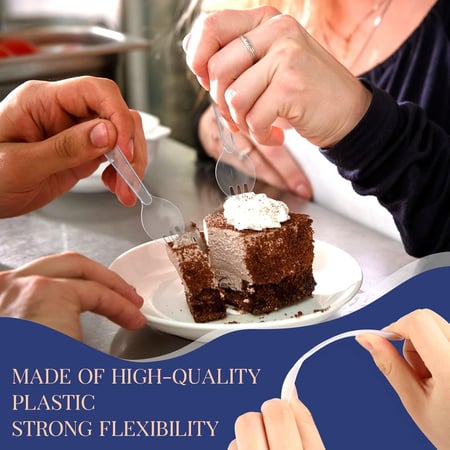 شوك حلا بلاستيك مكس معلقة مع شوكة