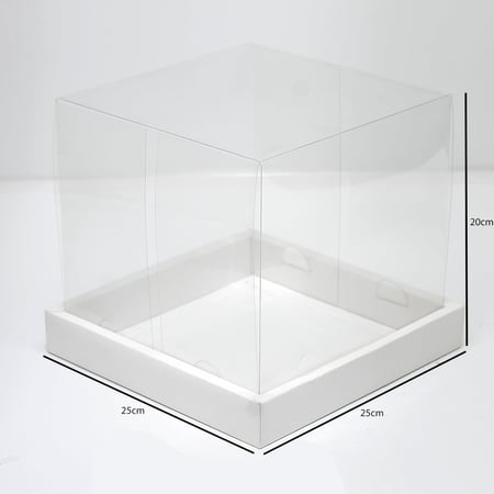 علب بلاستيك شفافة بقاعدة مميزة بعدة الوان