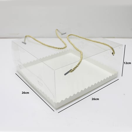 علب كيك بلاستيك شفافة