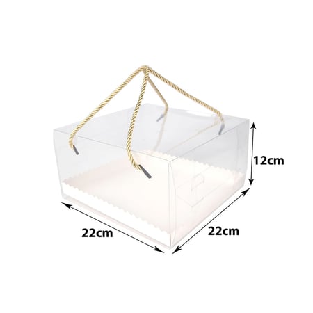 علب كيك بلاستيك شفافة