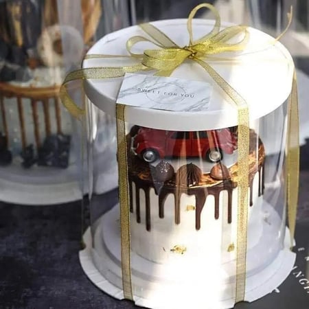 علب كيك دائرية مرتفعة