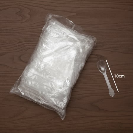 ملاعق حلى بلاستيك مغلفة