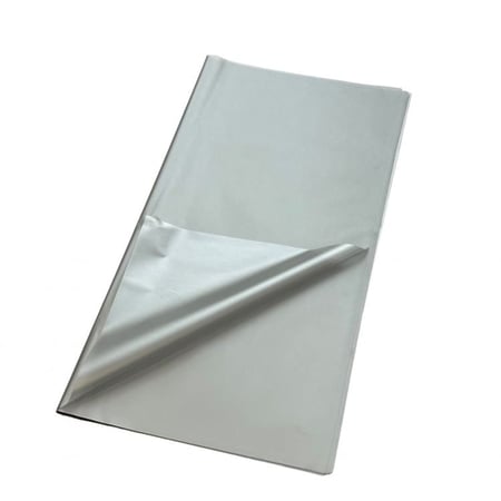 ورق تغليف بلاستيك للورد بلون فضي للامع