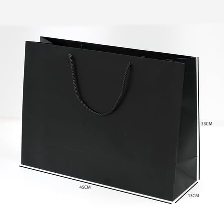 أكياس تسوق ورقية لون أسود