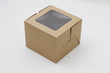 علب كيك وحلويات بنافذة شفافة