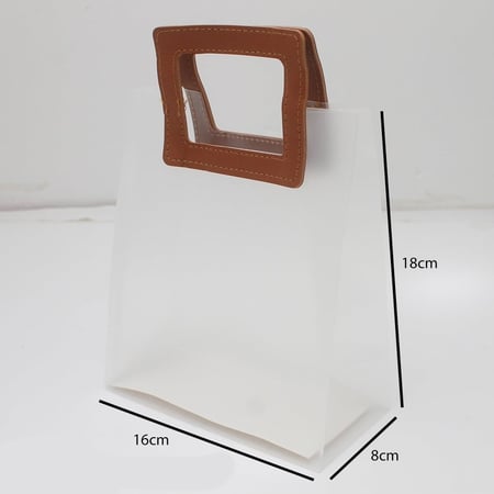 اكياس بلاستيك ثلجية بقبضة جلد مربعة بعدة الوان