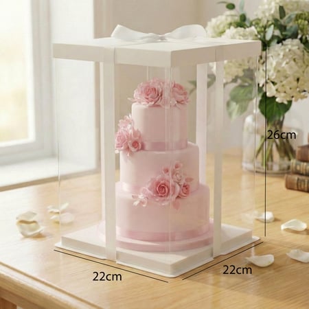 علبة كيك وتورتة شفافة