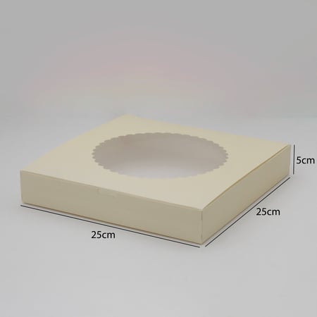 علب ورقية بنافذة شفافة