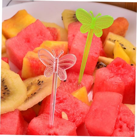 تغريسات شفافة لتزيين المشروبات والحلويات على شكل فراشات - 150 حبة