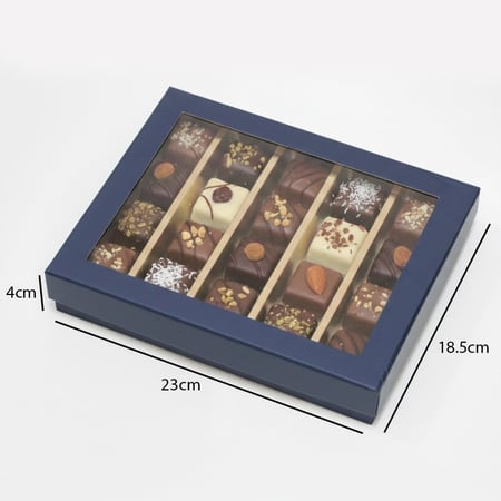 علب شوكولاتة فاخرة 5 قطع بنافذة شفافة