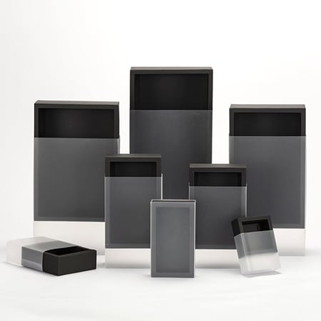 علب هدايا ورقية شفافة بتصميم سحاب بعدة الوان ومقاسات