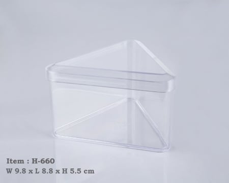 علب اكرليك حلويات مثلثة