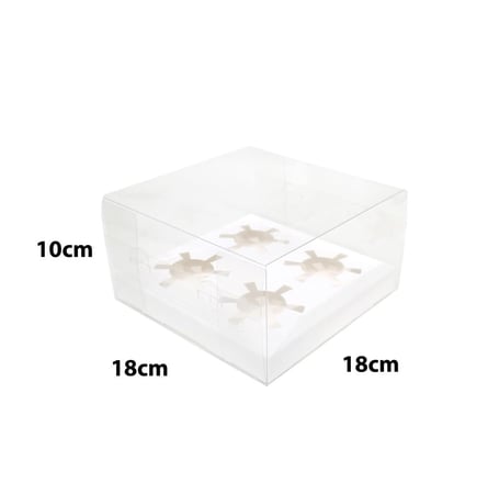 علب كب كيك شفافة