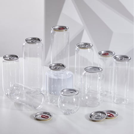 علب حلويات ومشروبات بغطاء معدني كبس