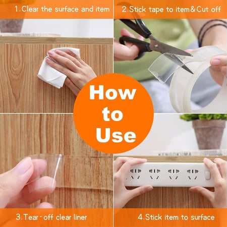 شريط لاصق وجهين, تثبيت قوي للغاية