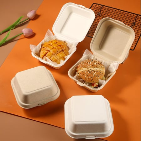 علب برجر قصب السكر