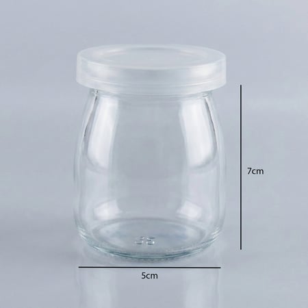 برطمان زجاج 100 مل بغطاء بلاستيك