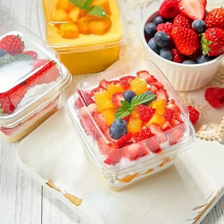 علب اكريلك للحلى بغطاء منفصل