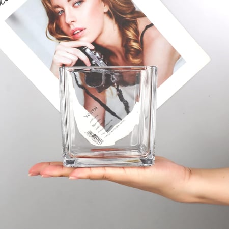 فازات زجاجية مربع 15 *15 سادة