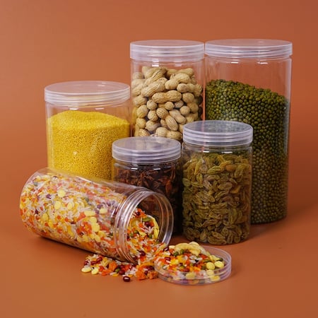 برطمانات بلاستيك بعدة مقاسات