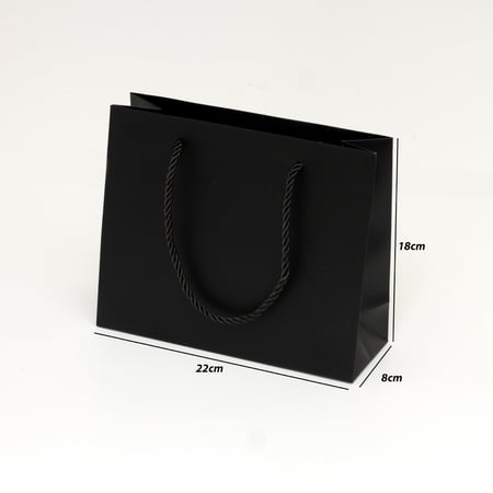أكياس تسوق ورقية لون أسود