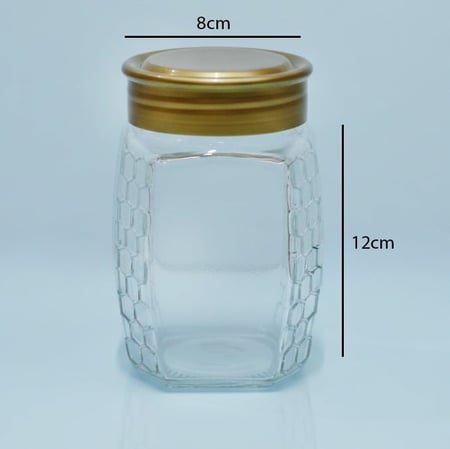 برطمان زجاجي مزخرف بخلايا نحل