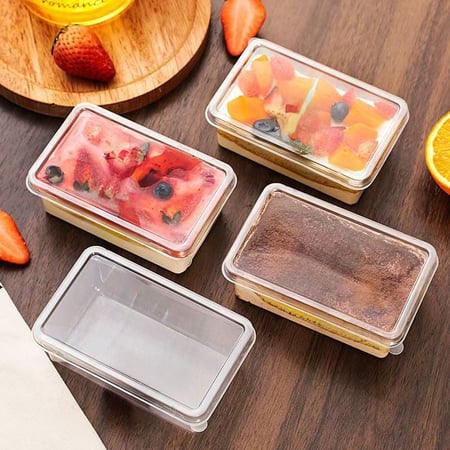 علب بلاستيك شفافة للحلا