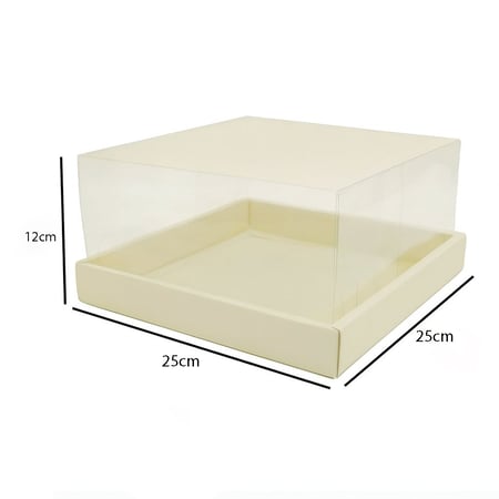 بوكس كيك بلاستيك شفاف بعدة مقاسات و الوان