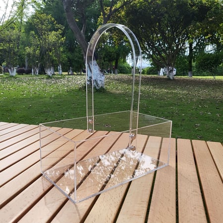 علبة أكريليك شفافة مع مقبض