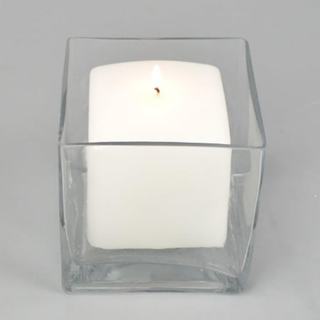 فازات زجاجية مربع 15 *15 سادة