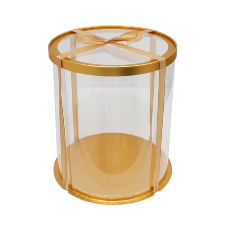 علب تورته شفافة دائرية