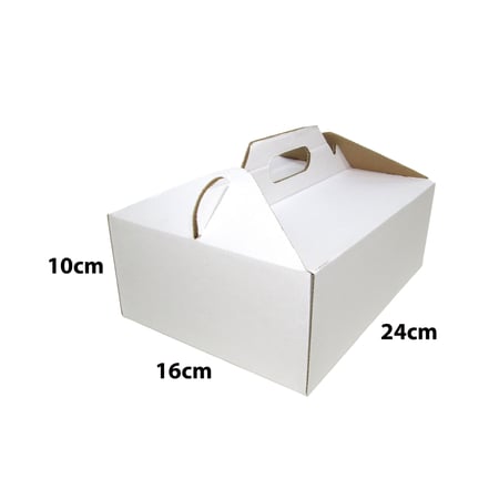 كرتون شحن أبيض بيد