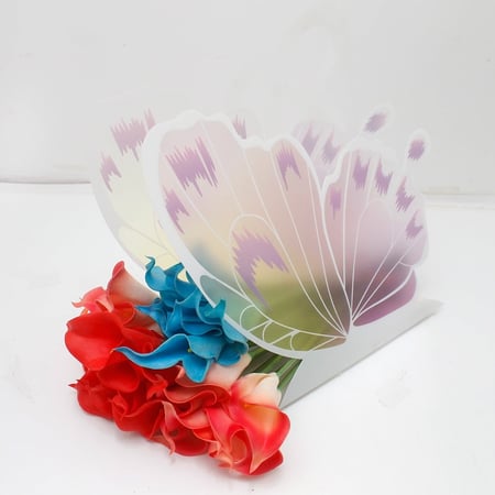 حامل باقة ورد بمسكة يد