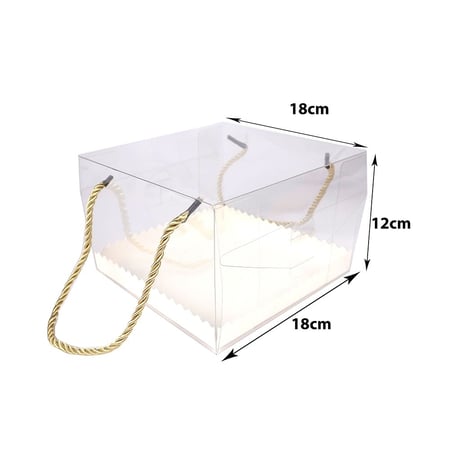 علب كيك بلاستيك شفافة