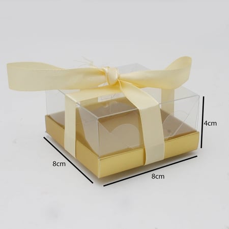 علب توزيعات شفافة