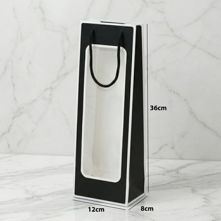 أكياس هدايا ورقية بنافذة شفافة