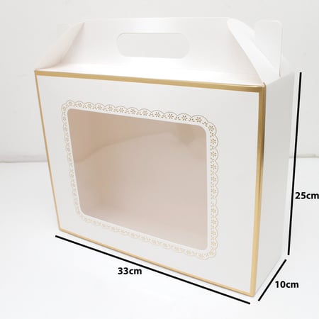علب ورقية بيد أبيض ذهبي