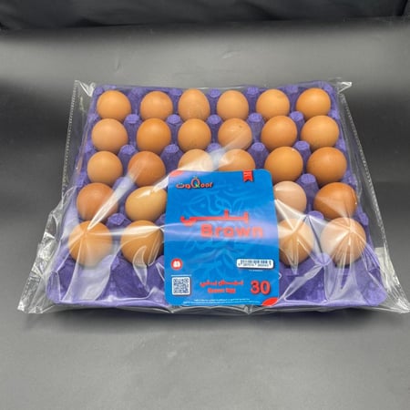 طبق بيض بني 30 حبة مقاس وسط