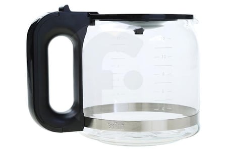 إبريق زجاجي وغطاء تحضير القهوة  من براون لماكينة صنع القهوة 12 كوب لموديل KF7150 - KF7120
