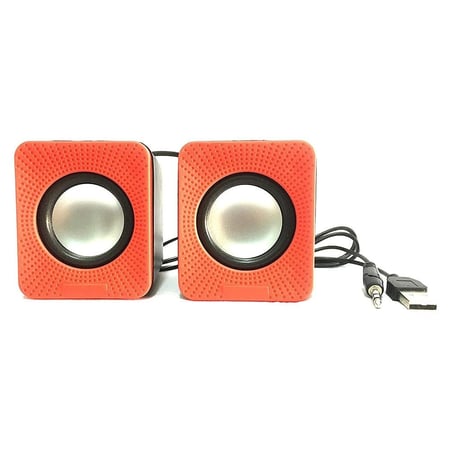 سي فور | سماعة سبيكر | للكمبيوتر واللابتوب | احمر/اسود C4 | Mini USB Speaker | C4-SP-03