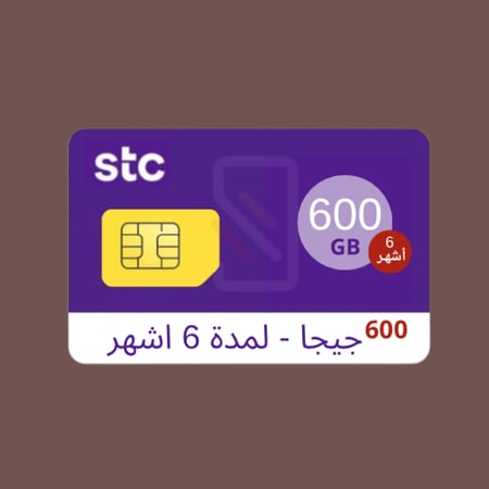 شريحة 600 جيجا - لمدة 6  اشهر | الكترونية