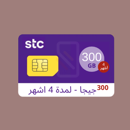 شريحة 300 جيجا - لمدة 4 اشهر  | إلكترونية