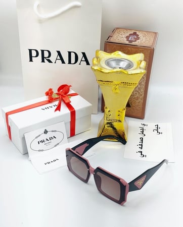 نظارات شمسية نسائية برادا | مع مبخرة هدية وملحقات كاملة