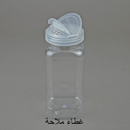 برطمان - شفاف - بلاستيك - برطمانات- جملة- تخزين - بهارات - ملاحة -مربع