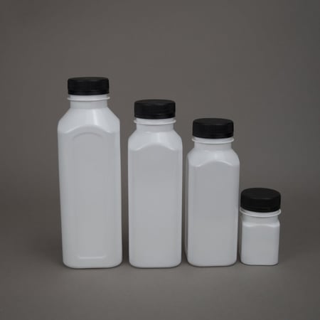 عبوة مستطيل أبيض 250 مل