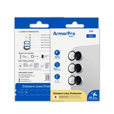 ارمور برو حماية عدسة كاميرا سامسونج S25 شفاف - AMLP251
