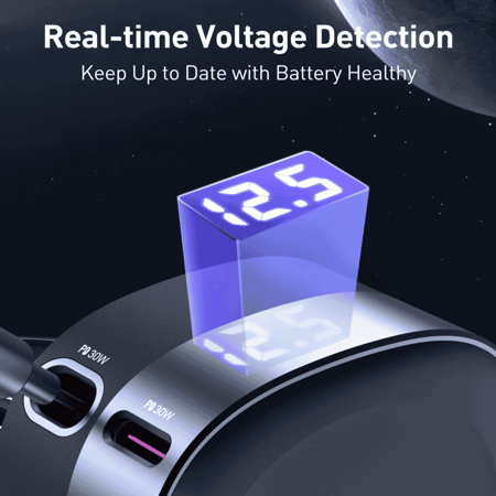 جودا - شاحن سيارة  كار فليكس 60 واط مع كابل مدمج