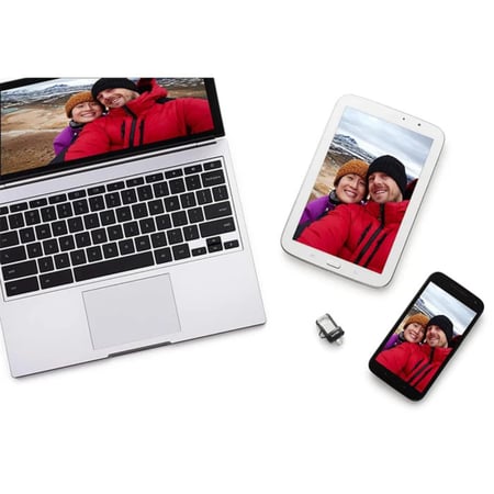 سانديسك فلاش درايف الترا مزدوجة SDDD3-064G-G46 سعة 32 جيجابايت 3.0 للهواتف الذكية المزودة بتقنية OTG